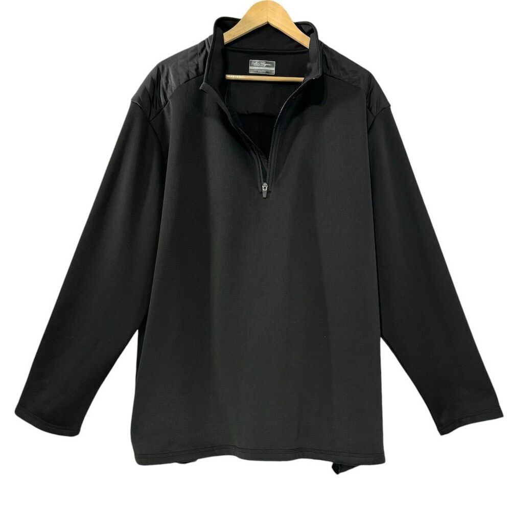Ben Hogan‎ Men's 2XL Black Long Sleeve Quarter Zip Pullover Golf Sweatshirt
